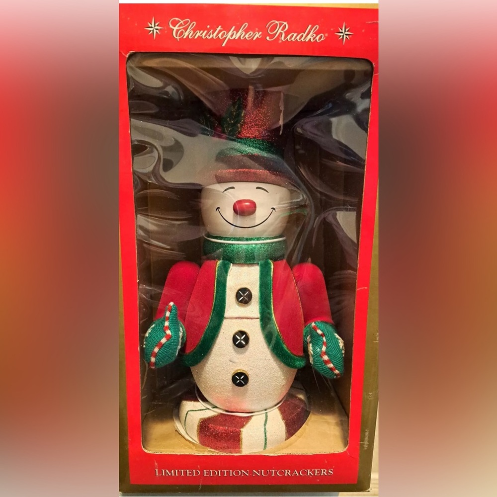 Christopher Radko Snowie Sweet Swirl Limited Edition 14 inch Musical Nutcracker